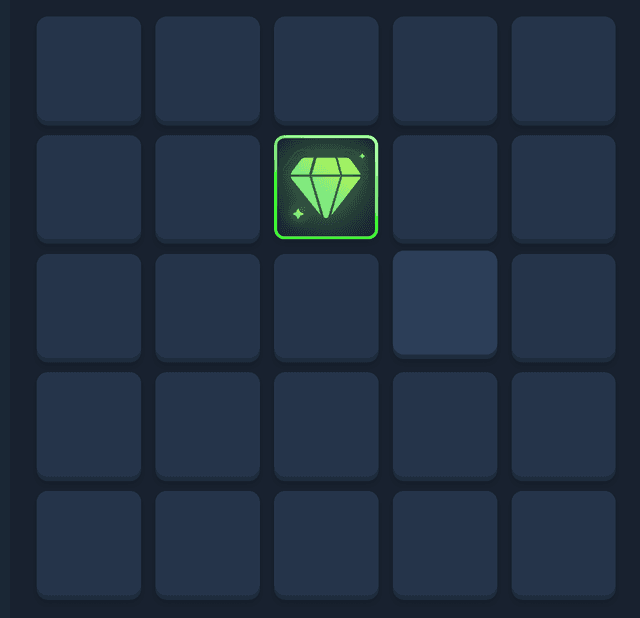 Acebet Mines first reveal: one gem turned safe with the SC play amount in the side panel