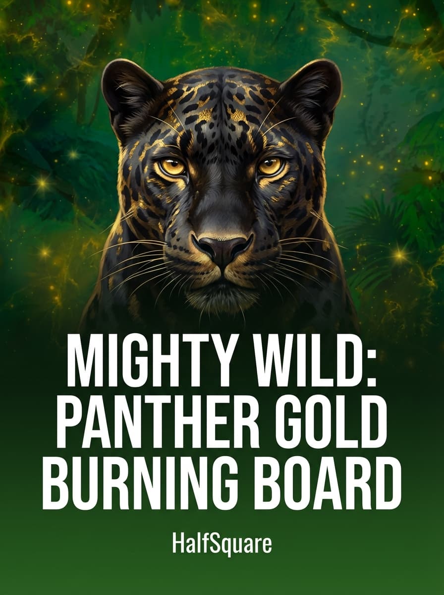 Mighty Wild: Panther Gold Burning Board by HalfSquare - Play at Acebet.cc